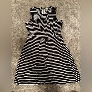 Striped Fit and Flare Dress